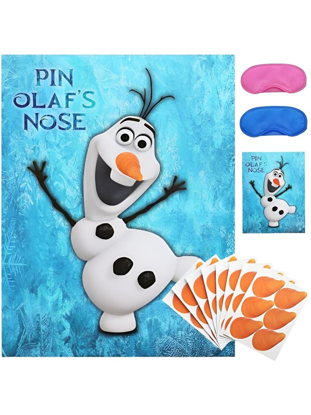 Pin The Nose on Olaf Party Game for Frozen Theme (48 Noses)